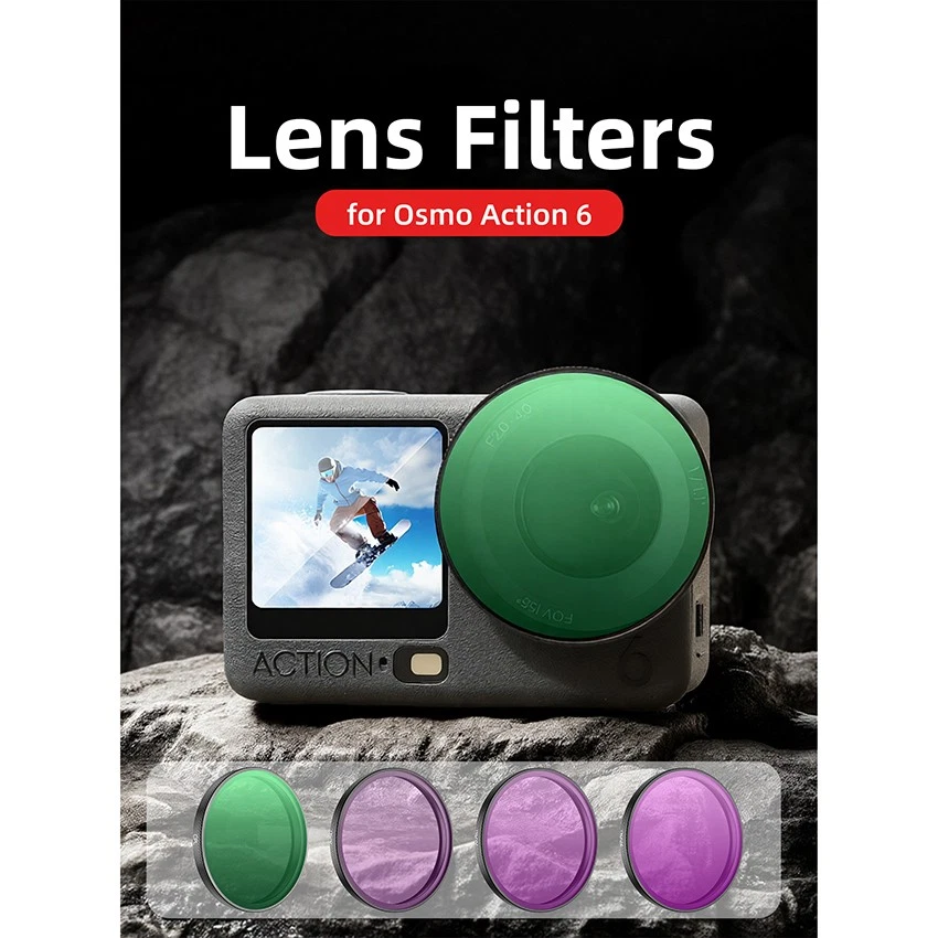 Adjustable CPL ND64 ND8 1/4 Black Mist MCUV Lens Filter Fit For DJI Osmo Action6 - Image 2 of 4