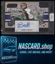 2025 Panini Turn Four #CSS-BLE Bobby Labonte Center Stage Signatures Purple #/25