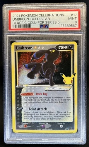 2021 Pokemon SWSH Celebrations Umbreon Classic Collection #17/17 PSA 9