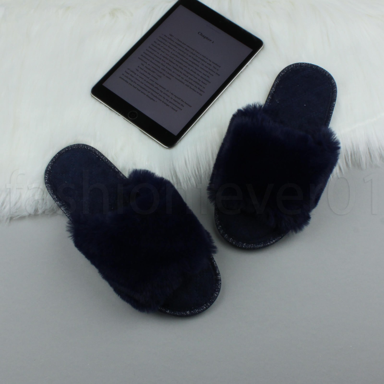 SAOLA DONNA PANTOFOLE ANTISCIVOLO SUOLA GRIP PELLICCIA INVERNO YETI LAVABILI PUNTA APERTA MISURA