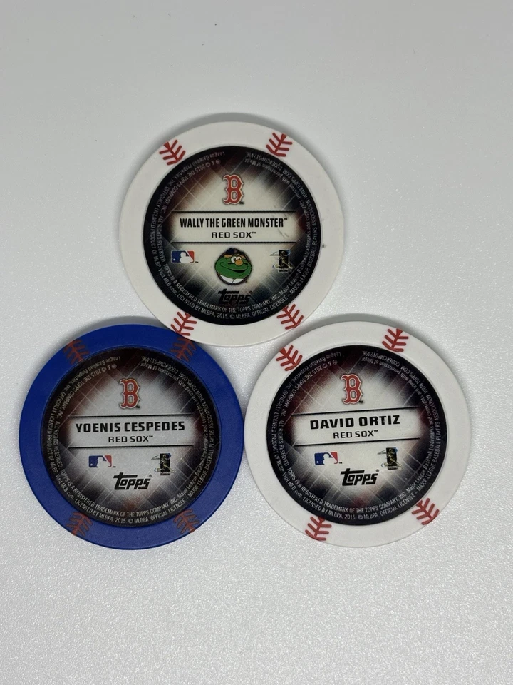 2105 Topps Chipz Boston Red Sox Lot Of 3 Mascot, David Ortiz And Yoenis Cespedes - Image 2 of 2