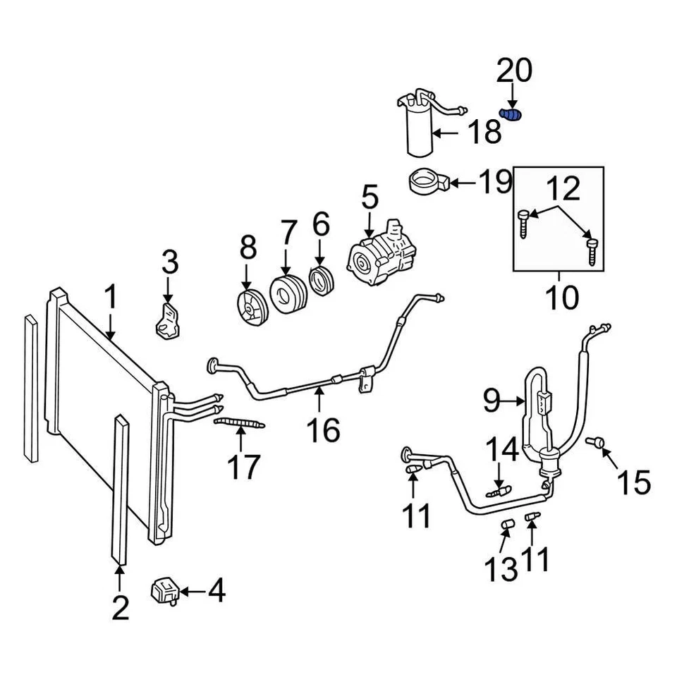 For Ford Mustang 1999-2004 Ford GC2Z19E561BA A/C Clutch Cycle Switch Foto 2 de 3