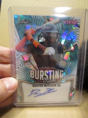 Dexter McCleon 2025 Leaf Vivid Aqua Ice Burst w/Talent #TA-DMC  Auto Prosp 1/10