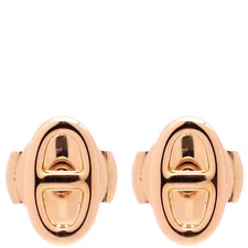 Hermes Earrings Flandor K18RG Gold 750 18K Rose Gold Cha ne d Ancre Used