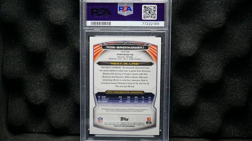 2014 Bowman 28 Rob Gronkowski Silver Ice - PSA 10 - New England Patriots - POP 2 - Picture 4 of 6