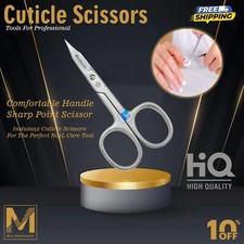 STAINLESS STEEL FINGER TOE NAIL SCISSORS CURVED MANICURE CUTICLE SCISSORS