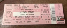 BRITNEY SPEARS RARE UNUSED PHANTOM CONCERT TICKET WANTAGH, NY 07/09/2004