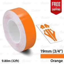 ORANGE 3/4" 19mm Roll PIN STRIPE Car Striping Trim Line TAPE Decal Vinyl Sticker