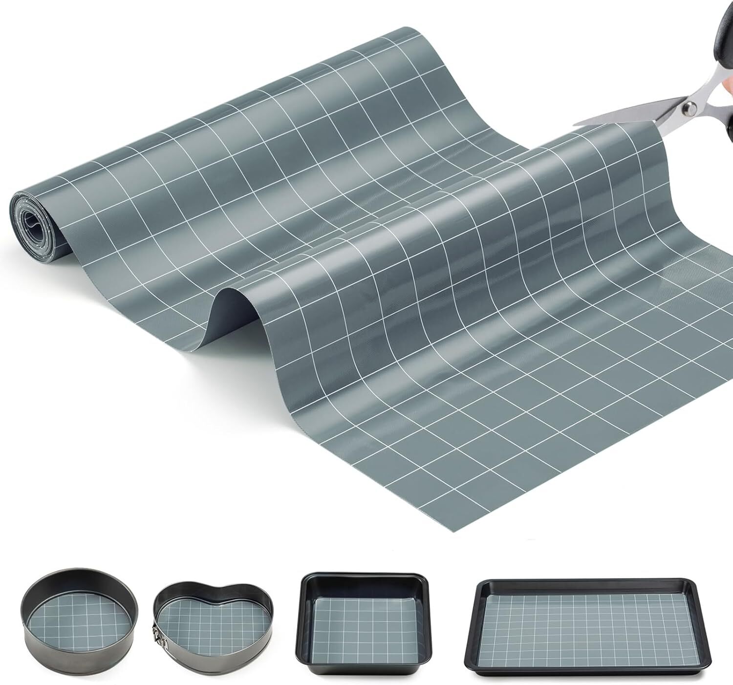 Silicone Baking Mat Roll Gray 12in*5.25ft Nonstick Heat Resistant Freeze Dryer M