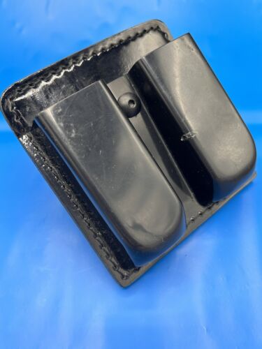 Safariland Open Top Double Magazine Pouch Glock 17 19 22 23 Plain Black 079-83 - Picture 3 of 6