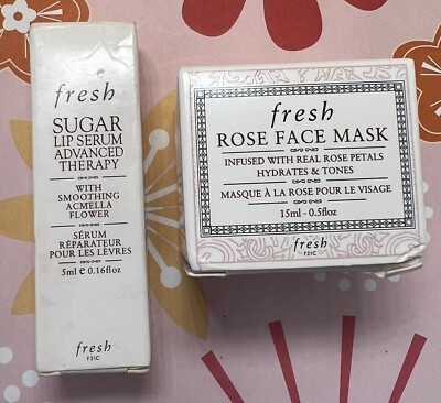 Fresh Rose Face Mask /Hydrates & Tones 15mL/0.5 Fl Oz /NIB & Bonus