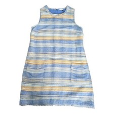 Anthropologie Akemi + Kin Shift Dress Size 14 Sleeveless Blue Striped Anthro