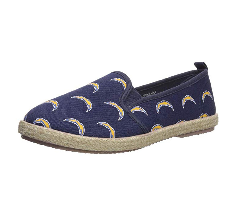 Женская парусиновая обувь из эспадрильи FOCO NFL Los Angeles Chargers Womens