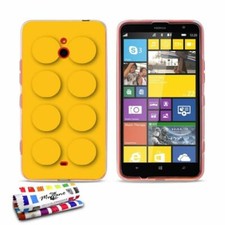COQUE NOKIA LUMIA 1320 - BRIQUE JAUNE SILICONE TRANSPARENT SOUPLE (TPU)