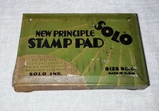 VINTAGE SOLO INK NEW PRINCIPLE INK STAMP PAD DRY AND HARD