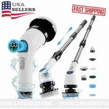 Electric Spin Scrubber Cordless Cleaning Brush 10 Cleaning Tools IPX7 Waterproof