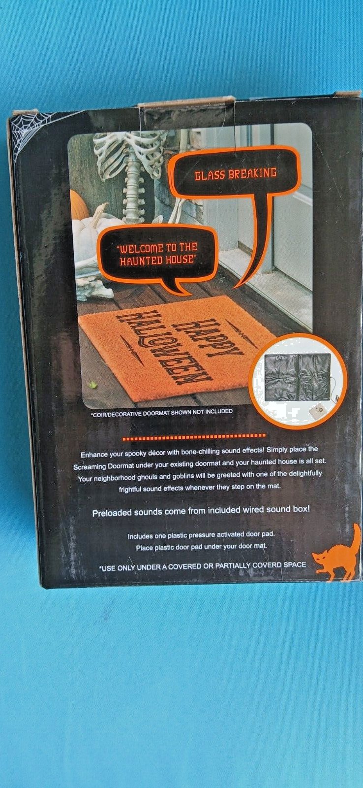 Halloween screaming doormat pad spooky sounds activated when stepped on