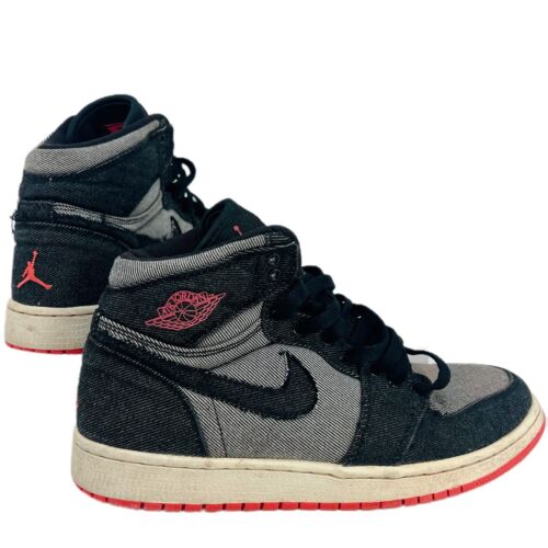 Nike Air Jordan 1 Retro Alarming Canvas Denim 440563-002 Youth Sz 7Y womens 8.5 - Afbeelding 1 van 22