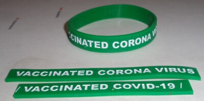 VACCINATED Silicone Wristband Rubber Bracelet Virus Pandemic 
