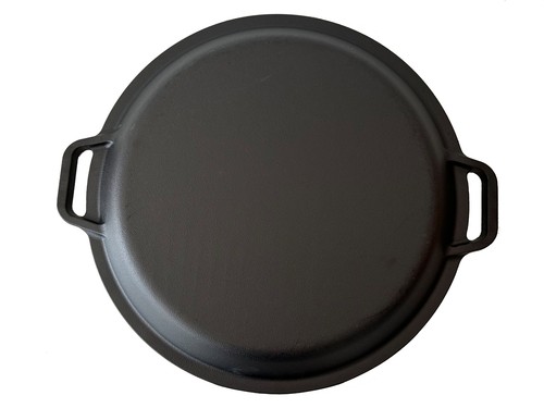 Wok Kasan 12 Liter mit Pfannendeckel aus Gusseisen Kazan - Bild 3 von 4