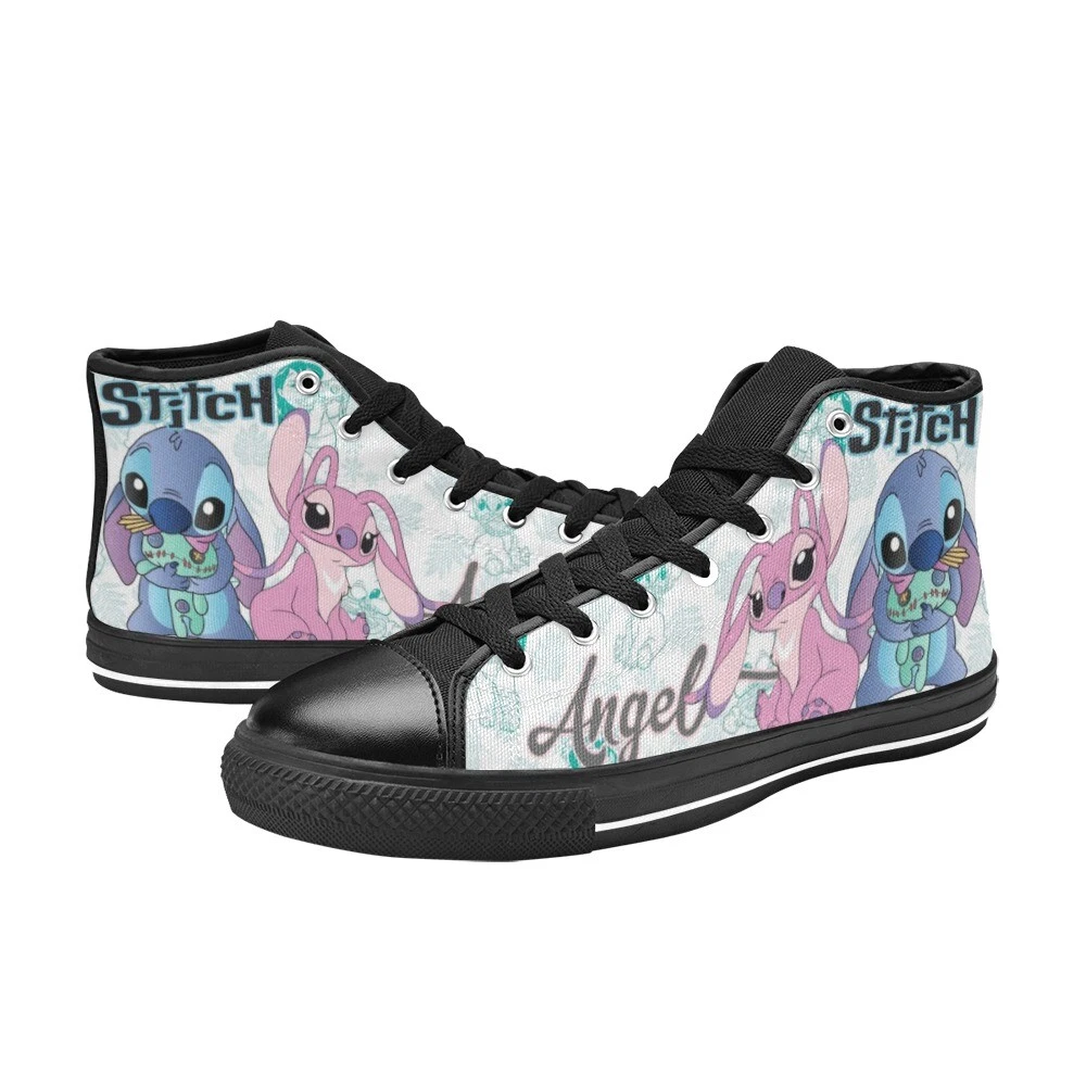 Stitch and Angel High Top Shoes Sneakers