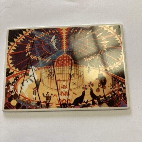 Carte postale en porcelaine scène de cirque Villeroy & Boch carte Vilbo, image de cirque - Photo 1 sur 5