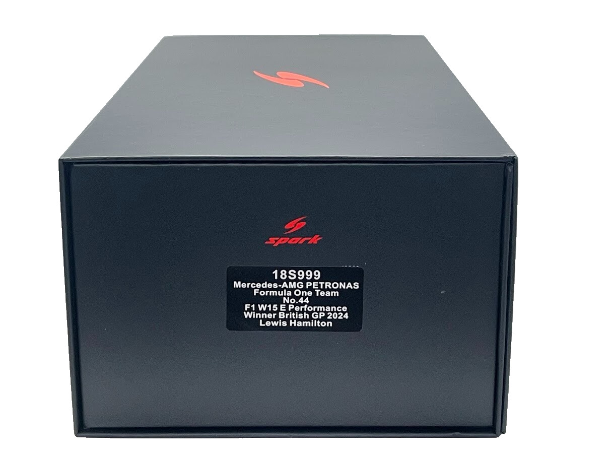 Lewis Hamilton Mercedes 2024 AMG W15 Winner British GP Diecast F1 Car 1/18 Spark