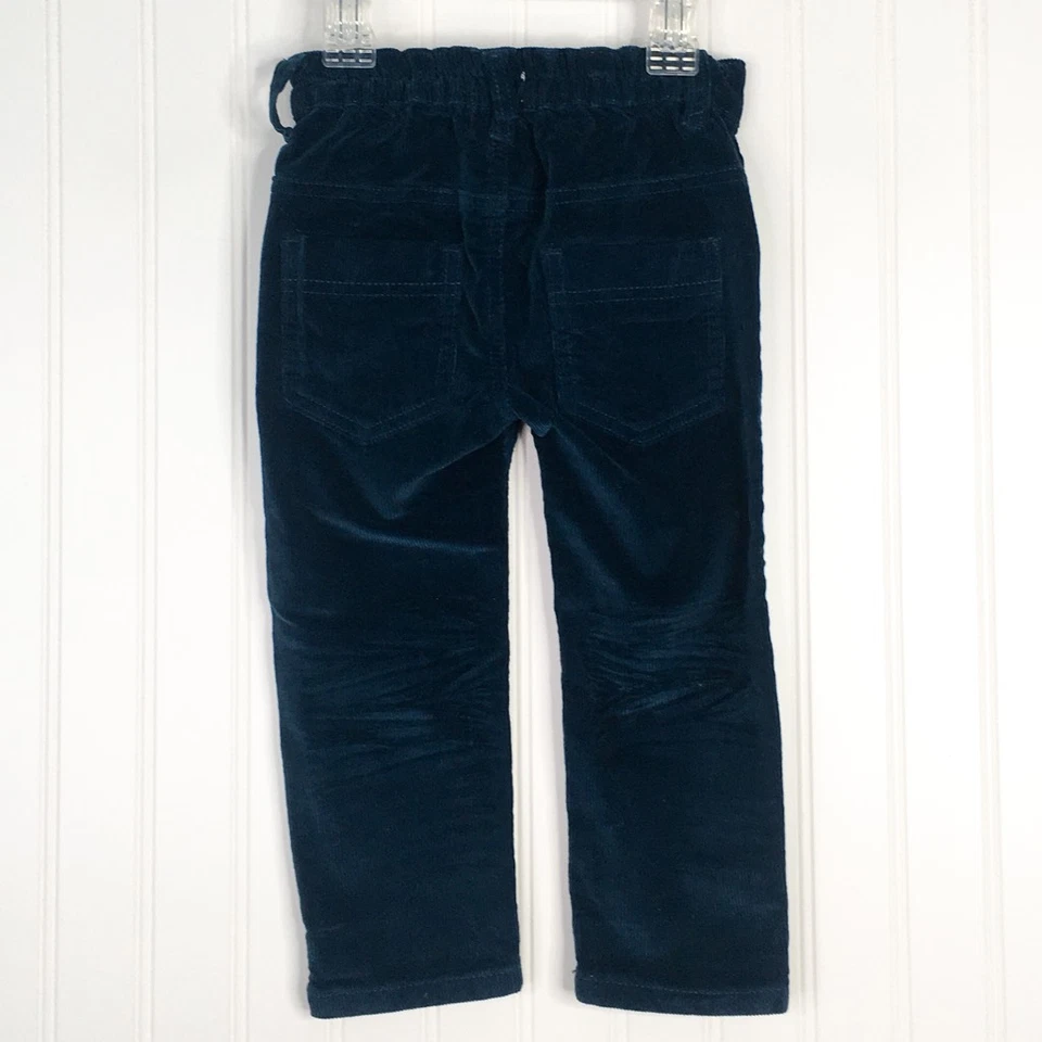 Pantalones Deux Par Deux 24m Niños Pana Azul Cintura Ajustable Informal Pierna Recta Foto 2 de 4
