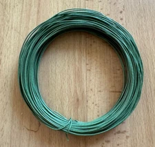 100 Feet ~ 24 ga ~ Green Cloth Covered Wire ~ New
