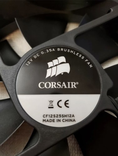 2 fans new Corsair 120mm Case Fan 12V DC 0.35A Brushless Fan cooling computer - Afbeelding 3 van 3