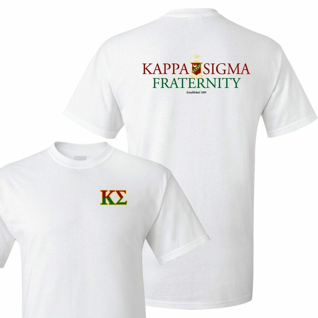 Kappa Sigma Standard T-Shirt Full Logo Back Imprint FREE SHIPPING