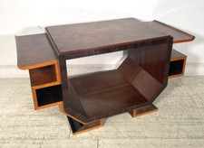 ANTICO TAVOLO FUMO DA SALOTTO ART DECO LEGNO NOCE epoca 1900 TAVOLINO RADICA