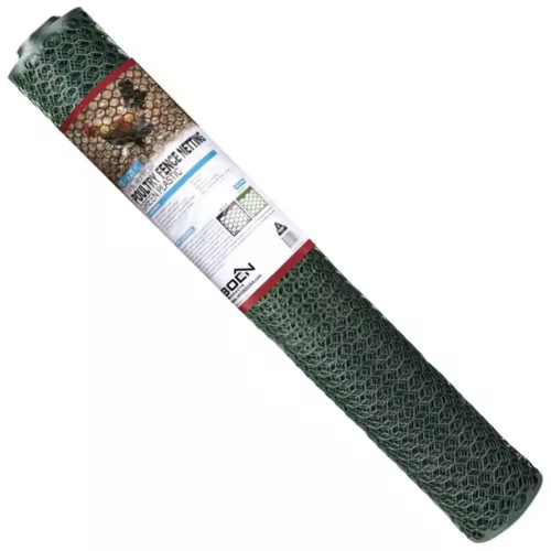 3 Ft. X 25 Ft. Plastic Poultry Hex Garden Fence Netting, Green - Picture 6 of 12