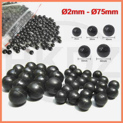 Schwarz Gummi Ball Vollgummiball elastischer Ball Dichtungsball Ø2mm - Ø75mm