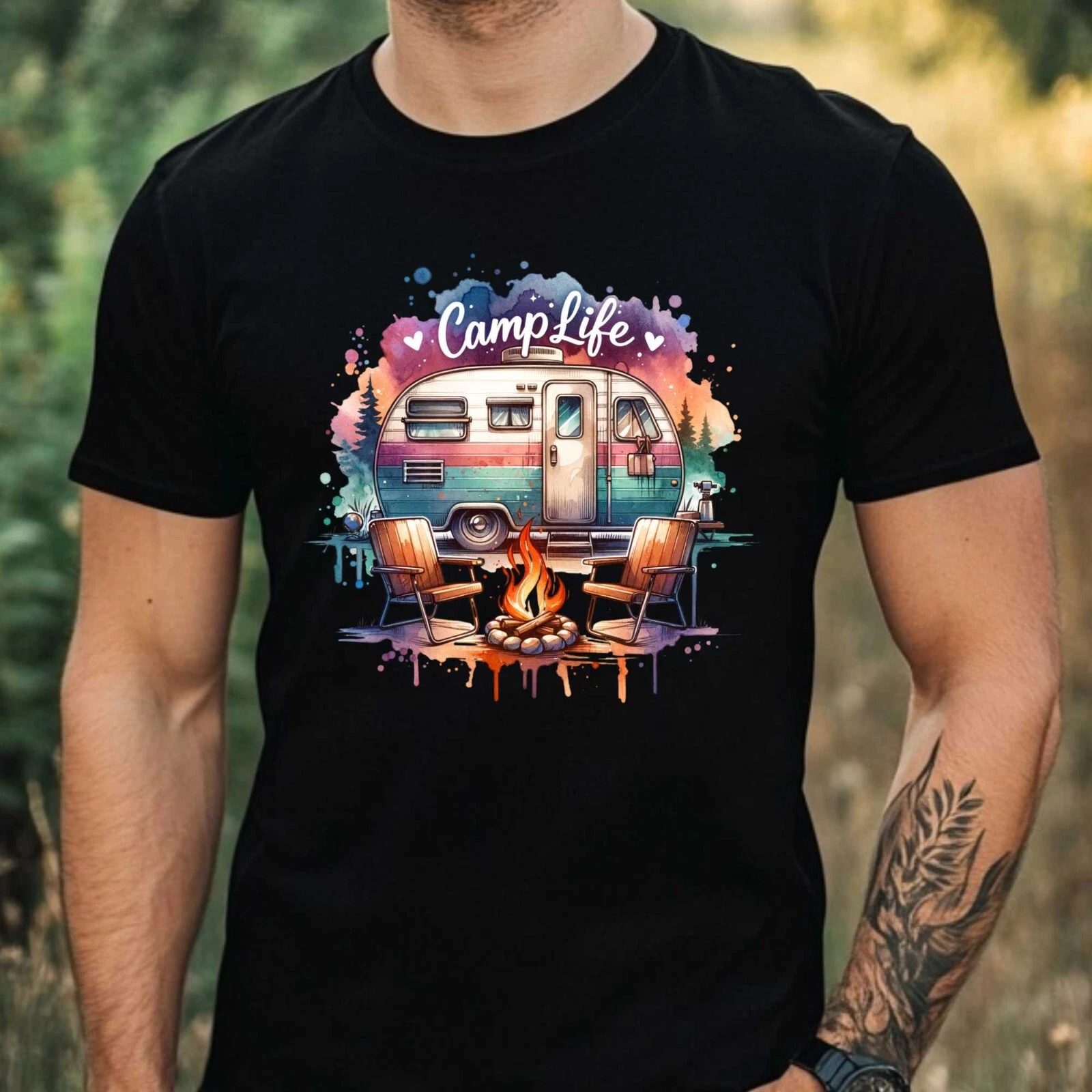 Mens Camping Theme Cotton T-Shirt Size XS to 5XL
Opens in a new window or tab