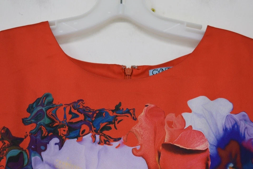 Vestido Vaina Cynthia Rowley Mujer Multicolor Floral Manga Corta Cuello Redondo 6 Foto 3 de 4