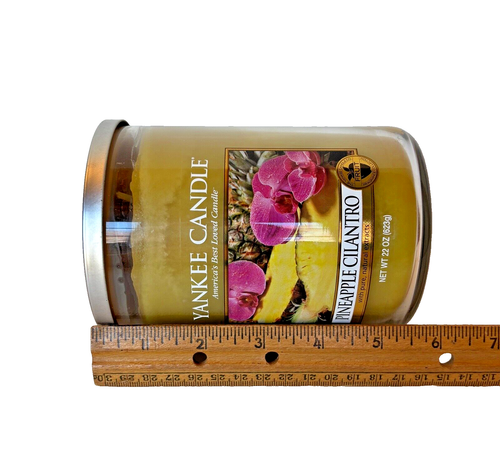Yankee Candle Pineapple Cilantro 22 oz Jar Double Wick 5.5" H Fruit Collection - Picture 6 of 12