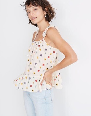 ruffle strap cami top