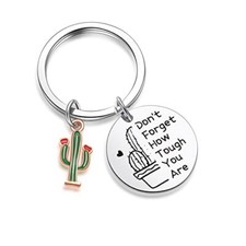 Cactus Keychain Encouragement Keychain For Women Cactus Decor Keychain Top