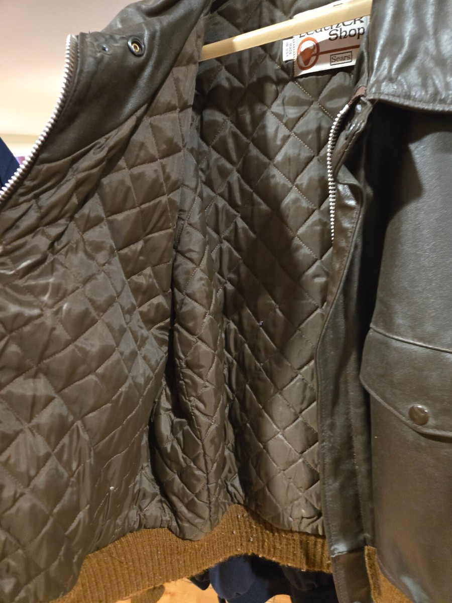sears レザージャケット VTG Sears Western Wear Leather Jacket Size 46 Tall 80's | eBay
