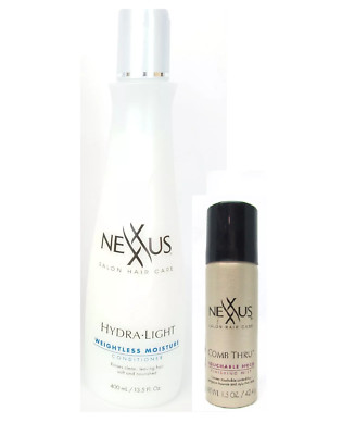 Nexxus Hydra Light Weightless Moisture Conditioner 13.5 oz + Comb Thru Mist 1.5