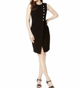 calvin klein black dress with pearls