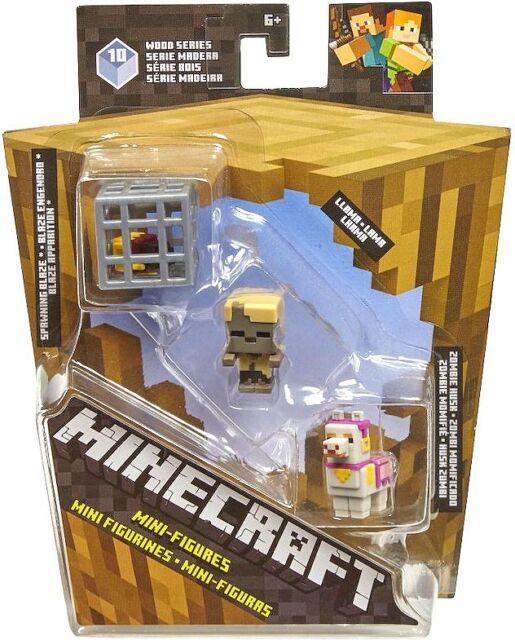 Minecraft Wood Series 10 Spawning Blaze Llama Zombie Husk Mini Figure 3 Pack For Sale Online Ebay