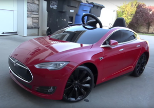 Details About Mini Tesla Model S Mp3 Sound System Battery Powered Ride Electric Cars For Kids