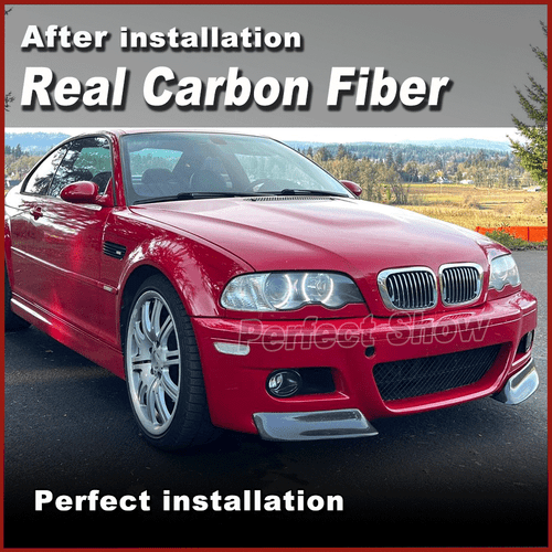 Para BMW SERIE 3 E46 M3 2000-06 carbono labio delantero aletas parachoques alerón divisor - Imagen 3 de 11