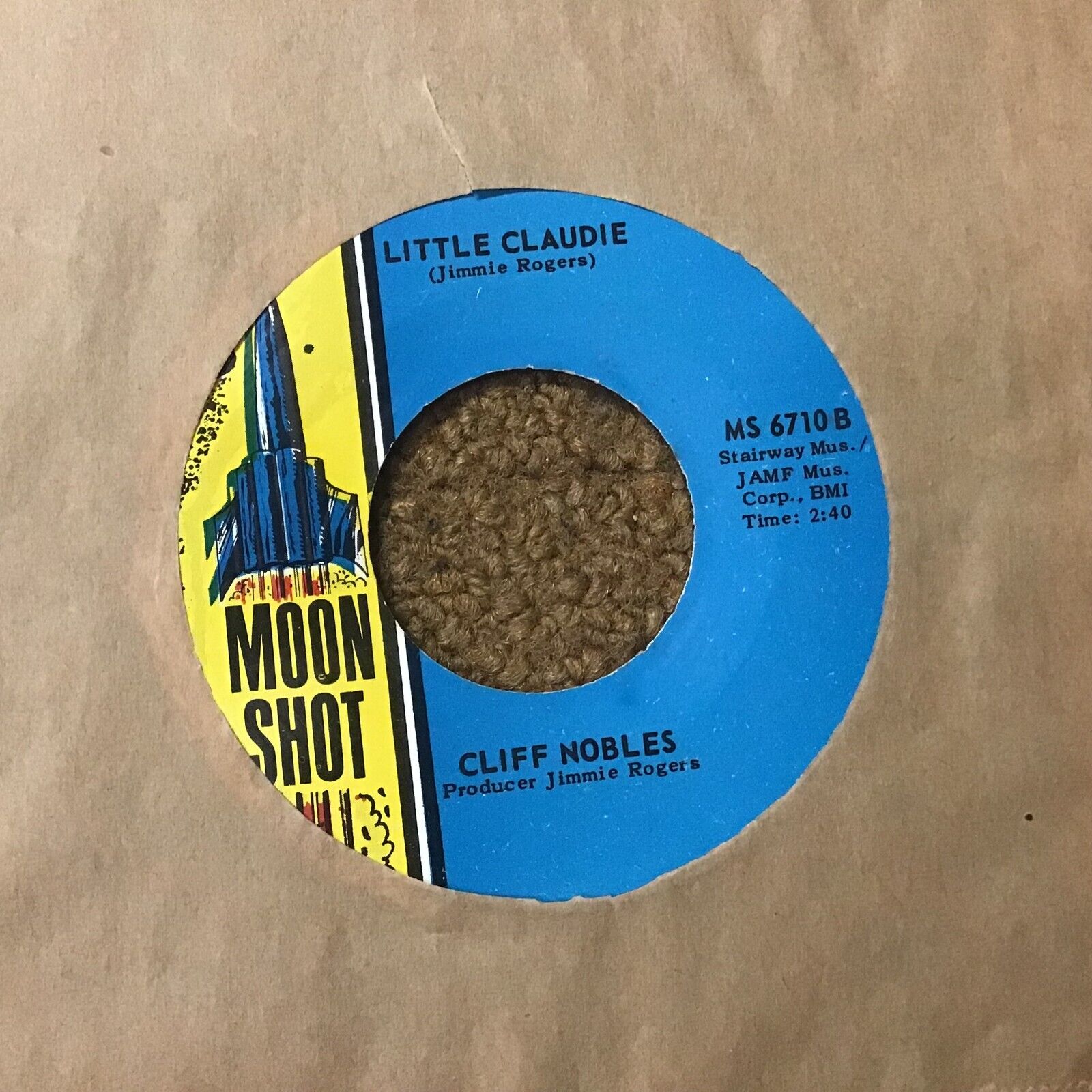 45 RPM Cliff Nobles MOON SHOT 6710 Little Claudie NORTHERN SOUL NM