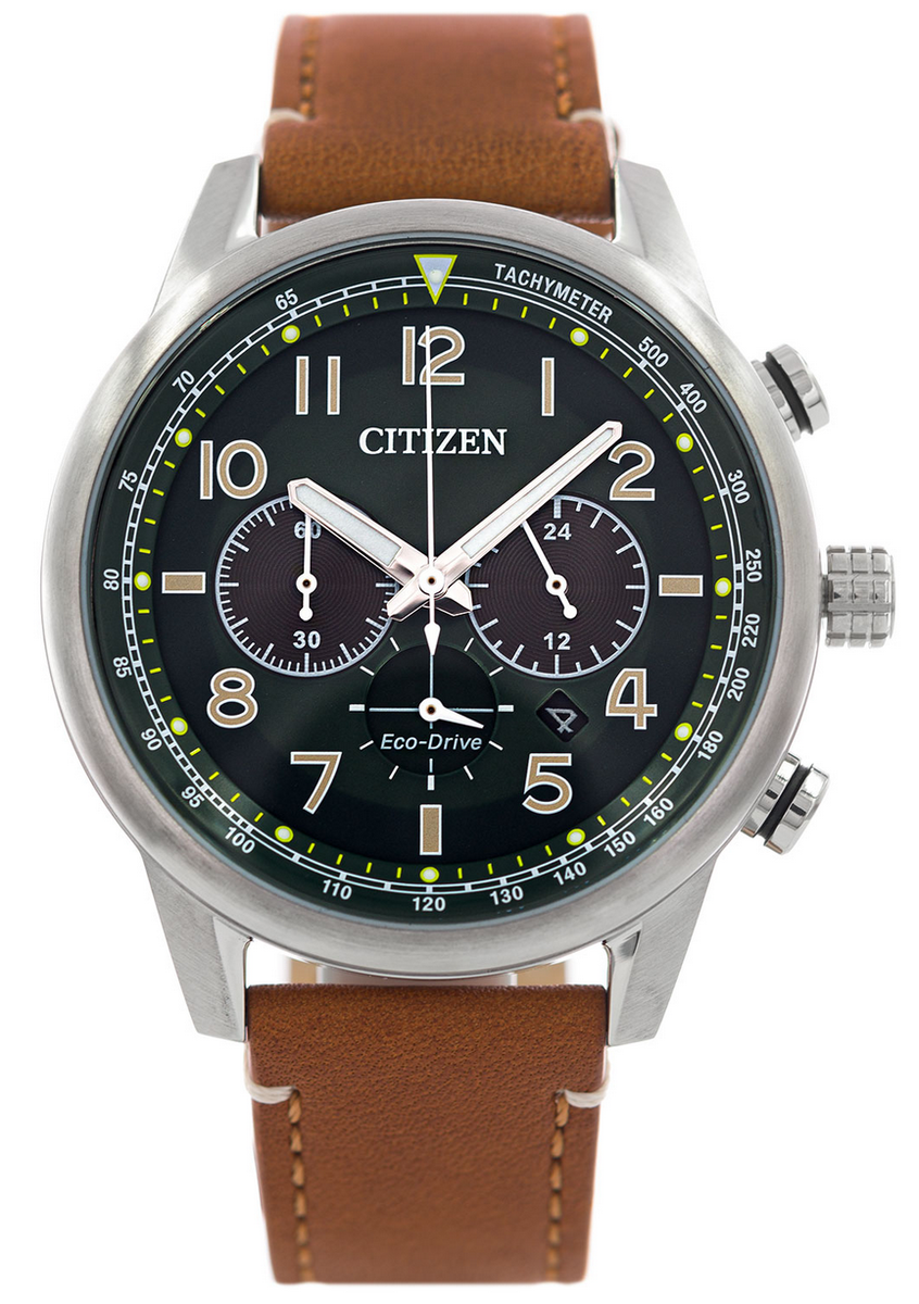 Citizen Green Dial Eco-Drive CA4420-21X Chronograph Date Display