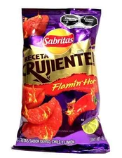 6-Pk Sabritas Receta Crujiente Flamin Hot 46gr/1.62oz