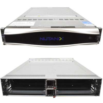 Nutanix 4 Node Server NXS2U4NL12G400 No Node 2x PSU 2000W CSE-827 12x LFF 3.5