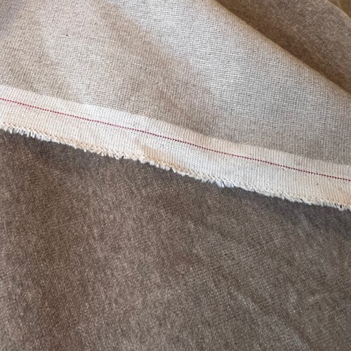 Tela de tapicería algodón terciopelo marrón, lisa o a rayas, 140 cm de ancho, 1/2 m - Imagen 8 de 9